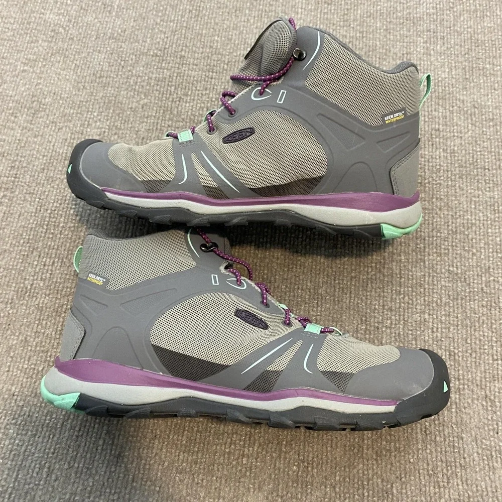 KEEN Snow Boots Mens Size‎ 7 Gray Mesh Waterproof Hiking Ankle Lace Up Outdoor